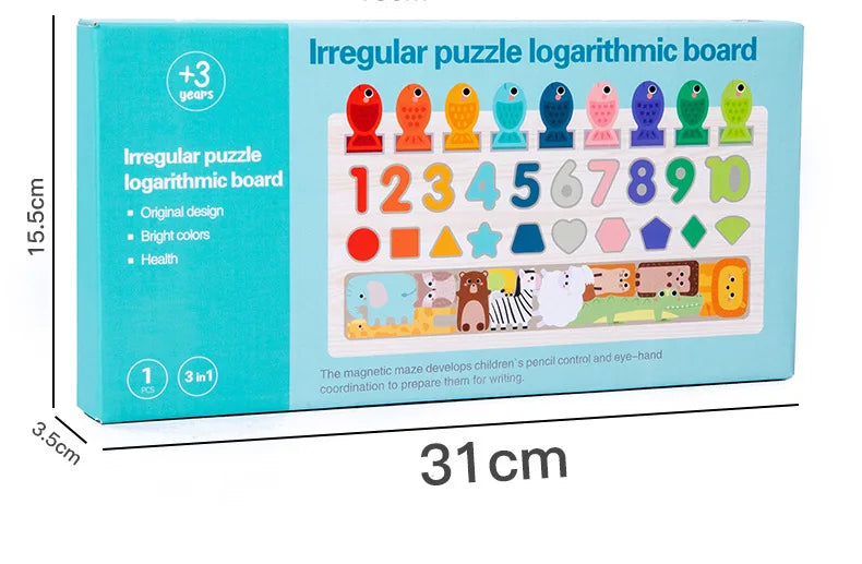 Juguete de madera magnético Montessori +3años