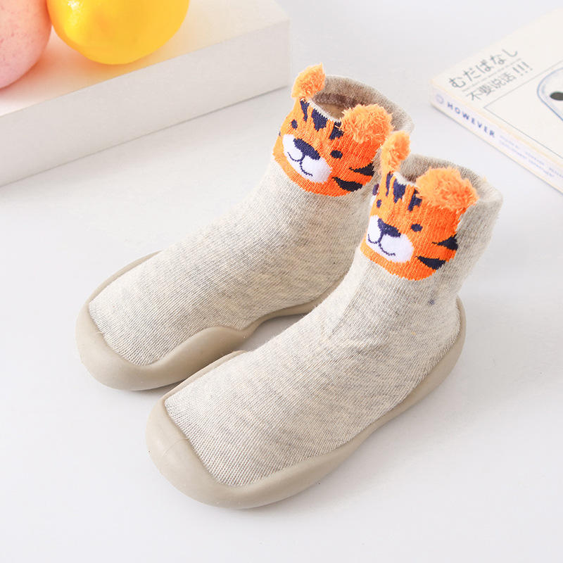 Botines Barefoot tipo Calcetín - Tigre Feliz