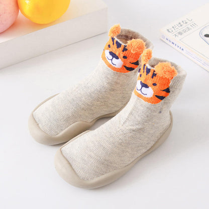 Botines Barefoot tipo Calcetín - Tigre Feliz