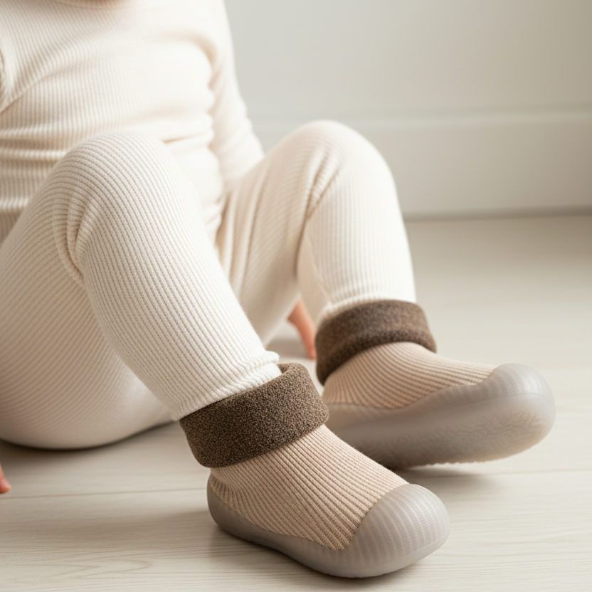 Botas de Primeros pasos para Bebé - Nude Warm Booties