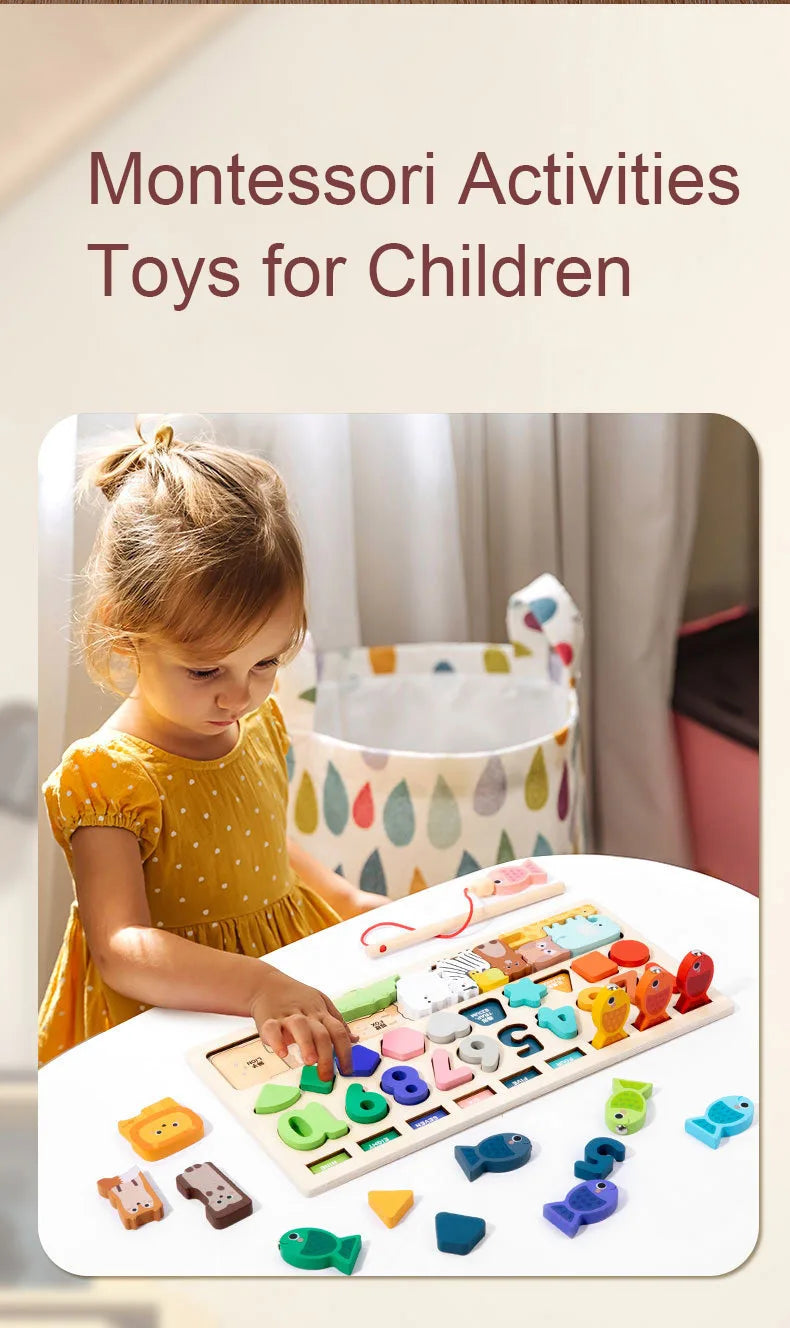 Juguete de madera magnético Montessori +3años