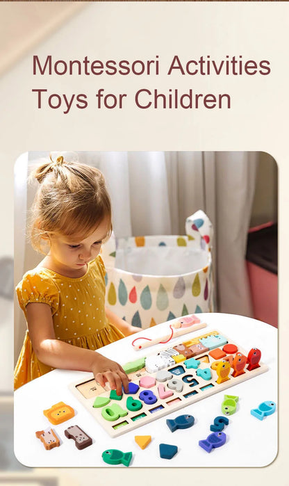 Juguete de madera magnético Montessori +3años