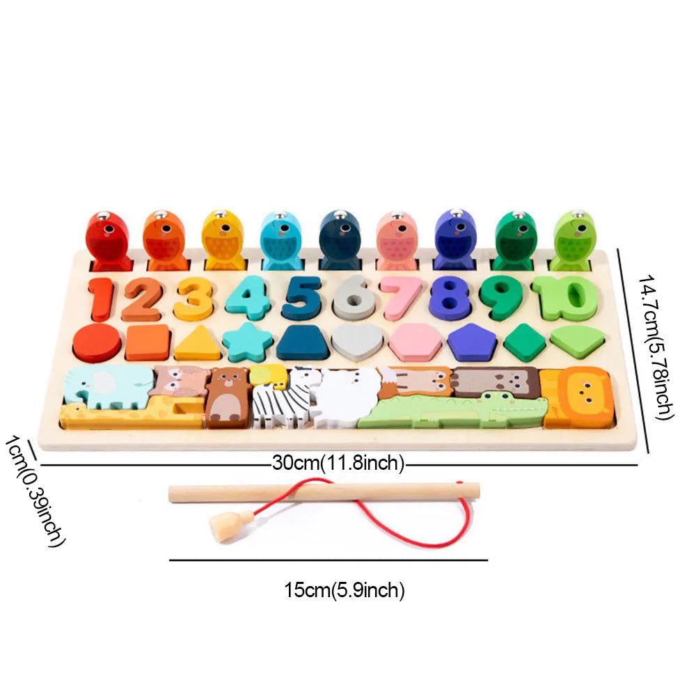 Juguete de madera magnético Montessori +3años